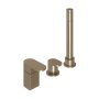 Abacus Ki Deck Mounted Bath Shower 3 Tap Hole - Brushed Nickel