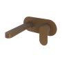 Abacus Ki Wall Mounted Basin Mixer - Brushed Bronze