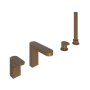 Abacus Ki Deck Mounted Bath-Shower Mixer 4 Tap Hole - Brushed Bronze