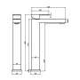 Abacus Plan Tall Mono Basin Mixer - Brushed Nickel