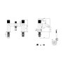 Abacus Iso Pro Deck Mounted Bath-Shower Mixer - Matt Black