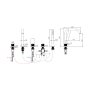 Abacus Iso Pro Deck Mounted 5 Tap Hole Bath-Shower Mixer - Brushed Brass