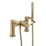 Abacus Edge Deck Mounted Bath-Shower Mixer - Brushed Brass