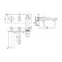 Abacus Edge Wall Mounted Concealed Bath-Shower Mixer - Brushed Brass