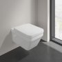 Villeroy & Boch Architectura Square Wall-Mounted Rimless Washdown Toilet with Directflush - White Alpin