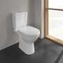 Villeroy & Boch O.Novo Close-Coupled Rimless Washdown Open Back Toilet Suite - White Alpin