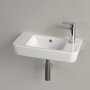 Villeroy & Boch O.Novo 500mm Wall-Hung Cloakroom Basin with Overflow - Right Hand