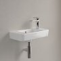 Villeroy & Boch O.Novo 500mm Wall-Hung Cloakroom Basin with Overflow - Right Hand