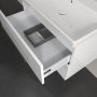 Villeroy & Boch Avento 800mm 2 Drawer Vanity Unit with Chrome Handles - Brilliant White