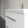 Villeroy & Boch Avento 800mm 2 Drawer Vanity Unit with Chrome Handles - Brilliant White