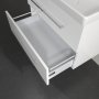 Villeroy & Boch Avento 800mm 2 Drawer Vanity Unit with Chrome Handles - Brilliant White