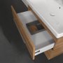 Villeroy & Boch Avento 800mm 2 Drawer Vanity Unit with Chrome Handles - Oak Kansas