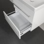 Villeroy & Boch Avento 600mm 2 Drawer Vanity Unit with Chrome Handles - Brilliant White