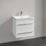 Villeroy & Boch Avento 600mm 2 Drawer Vanity Unit with Chrome Handles - Brilliant White