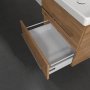 Villeroy & Boch Avento 600mm 2 Drawer Vanity Unit with Chrome Handles - Oak Kansas