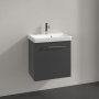 Villeroy & Boch Avento 500mm 1 Right Hand Door Vanity Unit - Matt Graphite