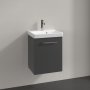 Villeroy & Boch Avento 400mm 1 Right Hand Door Vanity Unit - Matt Graphite