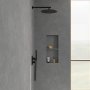 Villeroy & Boch Universal Concealed Dual Outlet Thermostatic Shower Valve - Matt Black