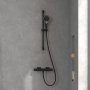 Villeroy & Boch Universal Exposed Square Thermostatic Shower Mixer - Matt Black