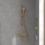 Villeroy & Boch Universal Exposed Square Thermostatic Shower Mixer - Brushed Gold