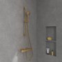 Villeroy & Boch Universal Exposed Square Thermostatic Shower Mixer - Brushed Gold