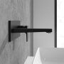 Villeroy & Boch Architectura Square Wall Mounted Single Lever Basin Mixer - Matt Black