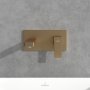 Villeroy & Boch Architectura Square Wall Mounted Single Lever Basin Mixer - Brushed Gold