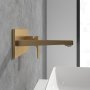 Villeroy & Boch Architectura Square Wall Mounted Single Lever Basin Mixer - Brushed Gold