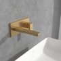 Villeroy & Boch Architectura Square Wall Mounted Single Lever Basin Mixer - Brushed Gold