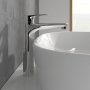 Villeroy & Boch O.Novo Start Tall Single-Lever Basin Mixer with Push-Down Waste - Chrome