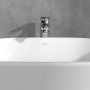 Villeroy & Boch O.Novo Start Tall Single-Lever Basin Mixer with Push-Down Waste - Chrome