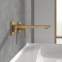 Villeroy & Boch Subway 3.0 Wall Mounted Single Lever Basin Mixer - Brushed Gold