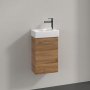 Villeroy & Boch Avento 340mm 1 Left Hand Door Vanity Unit with Chrome Handle - Oak Kansas