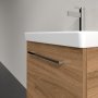 Villeroy & Boch Avento 530mm 1 Left Hand Door Vanity Unit with Chrome Handle - Oak Kansas