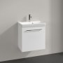 Villeroy & Boch Avento 530mm 1 Left Hand Door Vanity Unit with Chrome Handle - Brilliant White