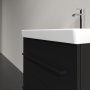 Villeroy & Boch Avento 600mm 2 Drawer Vanity Unit with Black Handles - Volcano Black