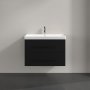 Villeroy & Boch Avento 800mm 2 Drawer Vanity Unit with Black Handles - Volcano Black