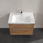 Villeroy & Boch Subway 3.0 800mm 2 Drawer Vanity Unit with Chrome Handles - Oak Kansas