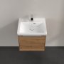 Villeroy & Boch Subway 3.0 500mm 1 Drawer Vanity Unit with Chrome Handles - Oak Kansas