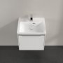 Villeroy & Boch Subway 3.0 500mm 1 Drawer Vanity Unit with Chrome Handles - Brilliant White