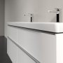 Villeroy & Boch Subway 3.0 1300mm 4 Drawer Double Vanity Unit with Chrome Handles - Brilliant White