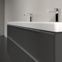 Villeroy & Boch Subway 3.0 1300mm 4 Drawer Double Vanity Unit with Chrome Handles - Graphite