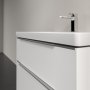 Villeroy & Boch Subway 3.0 800mm 2 Drawer Vanity Unit with Chrome Handles - Brilliant White