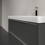 Villeroy & Boch Subway 3.0 800mm 2 Drawer Vanity Unit with Chrome Handles - Graphite