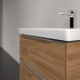 Villeroy & Boch Subway 3.0 600mm 2 Drawer Vanity Unit with Chrome Handles - Oak Kansas