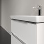 Villeroy & Boch Subway 3.0 600mm 2 Drawer Vanity Unit with Chrome Handles - Brilliant White