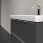 Villeroy & Boch Subway 3.0 600mm 2 Drawer Vanity Unit with Chrome Handles - Graphite