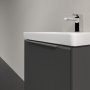 Villeroy & Boch Subway 3.0 500mm 1 Drawer Vanity Unit with Chrome Handles - Graphite