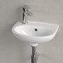 Villeroy & Boch O.Novo 360 x 275mm Wall Hung Compact Left Hand Basin - White Alpin