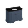 Burlington 1340mm Curved Vanity Unit with Doors and Worktop - Blue